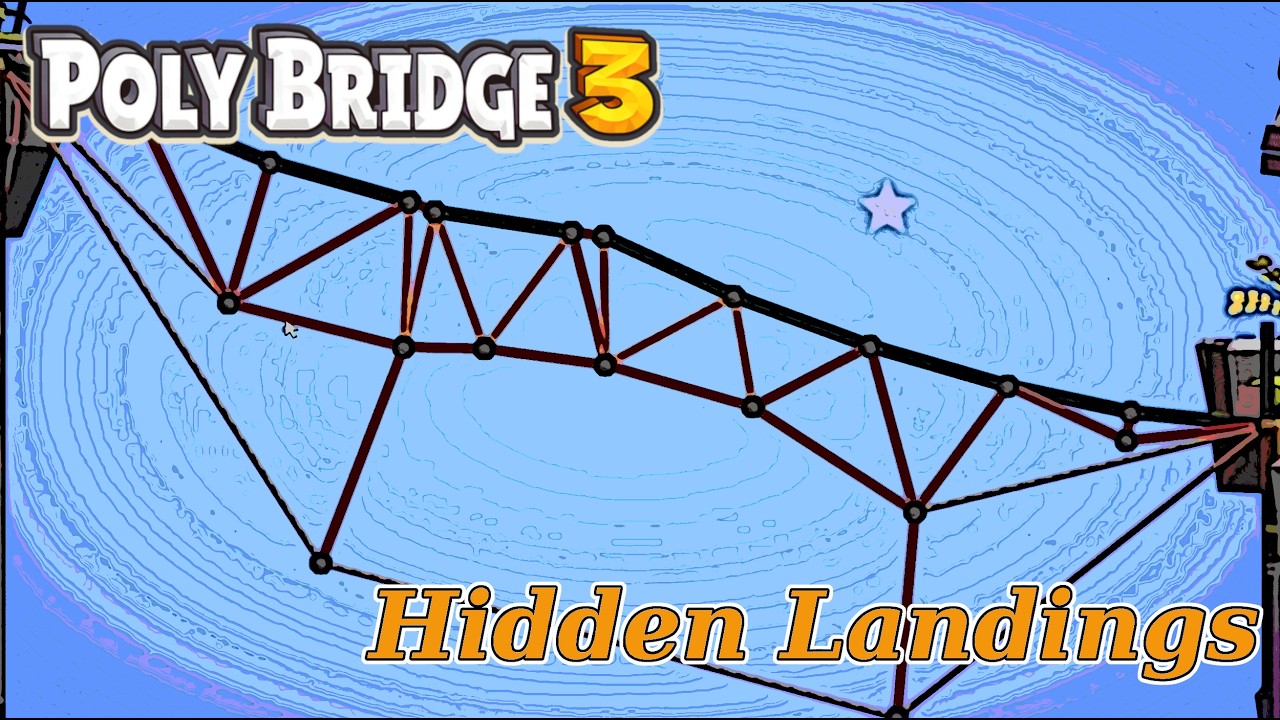 Poly Bridge 3 - Hidding Landings - 21 - The First Step Back