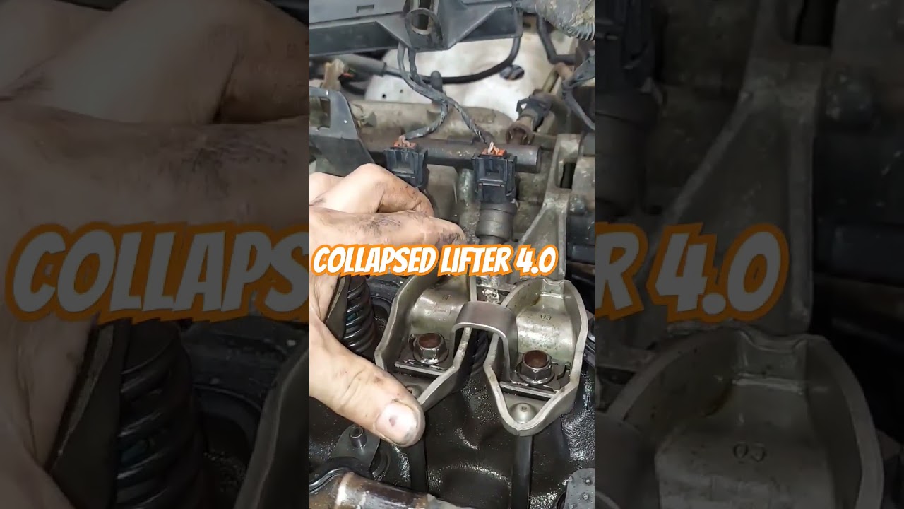 Remove your valve cover and push on your rockers to test for upper knock. Lifter is bad #jeep #4.0