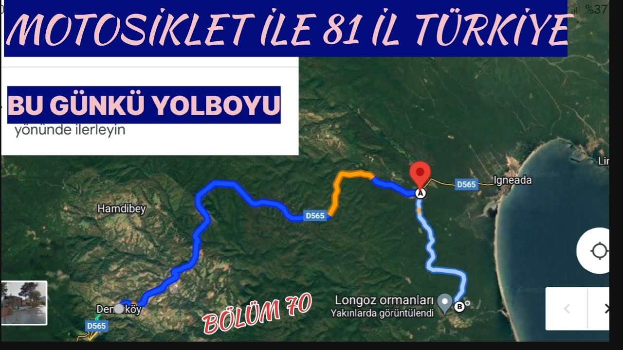 Kırklareli/Demirköy üzeri~İğneada Longoz Ormanlarına sürüyorum.Motosiklet ile 81 Türkiye #70