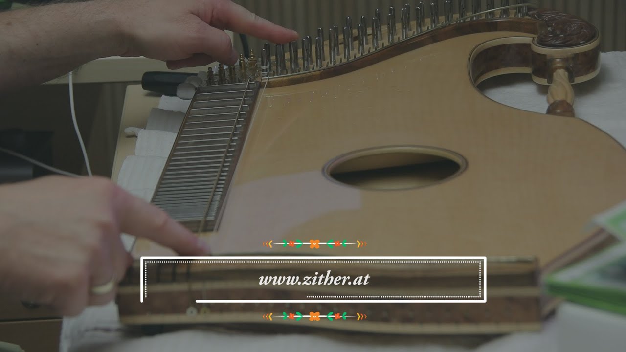 Zither Saiten - Freisaiten neu beziehen. Hier kann man zuschauen. www.zither.at