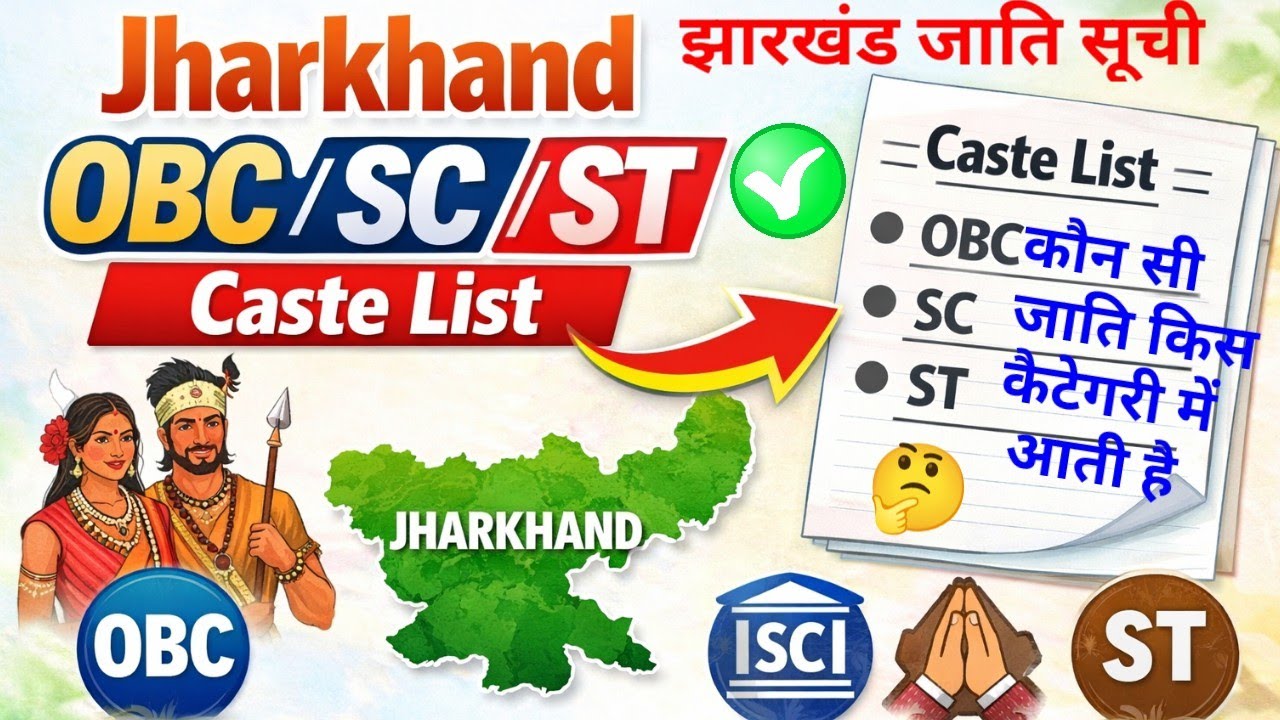 Jharkhand obc sc st caste list | jharkhand jaati suchi caste resolution number