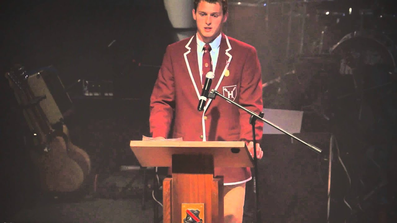 Old Boy Ryan Rasmussen Address about life at Harvard