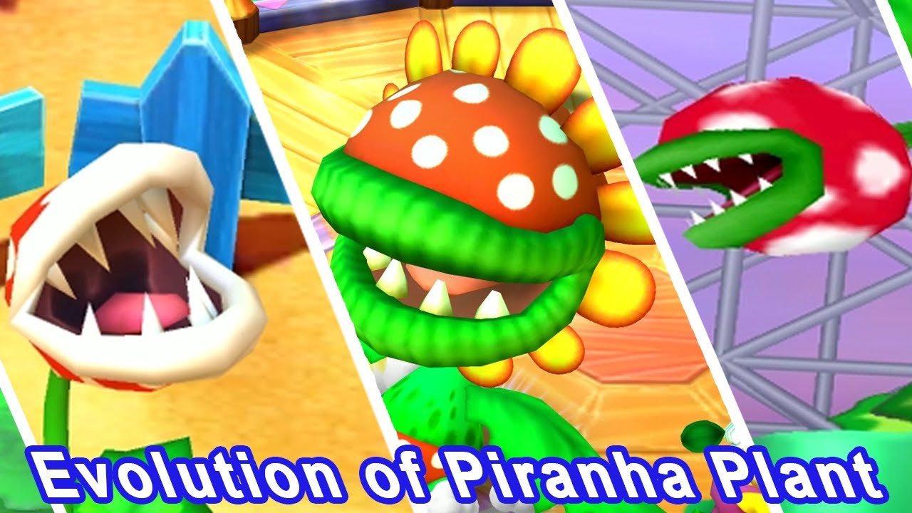 Эволюция мини-игр «Растение-пиранья» в Mario Party (2018–1998)