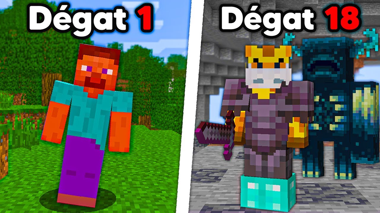 Si je prends un Dégat, mon Minecraft évolue..