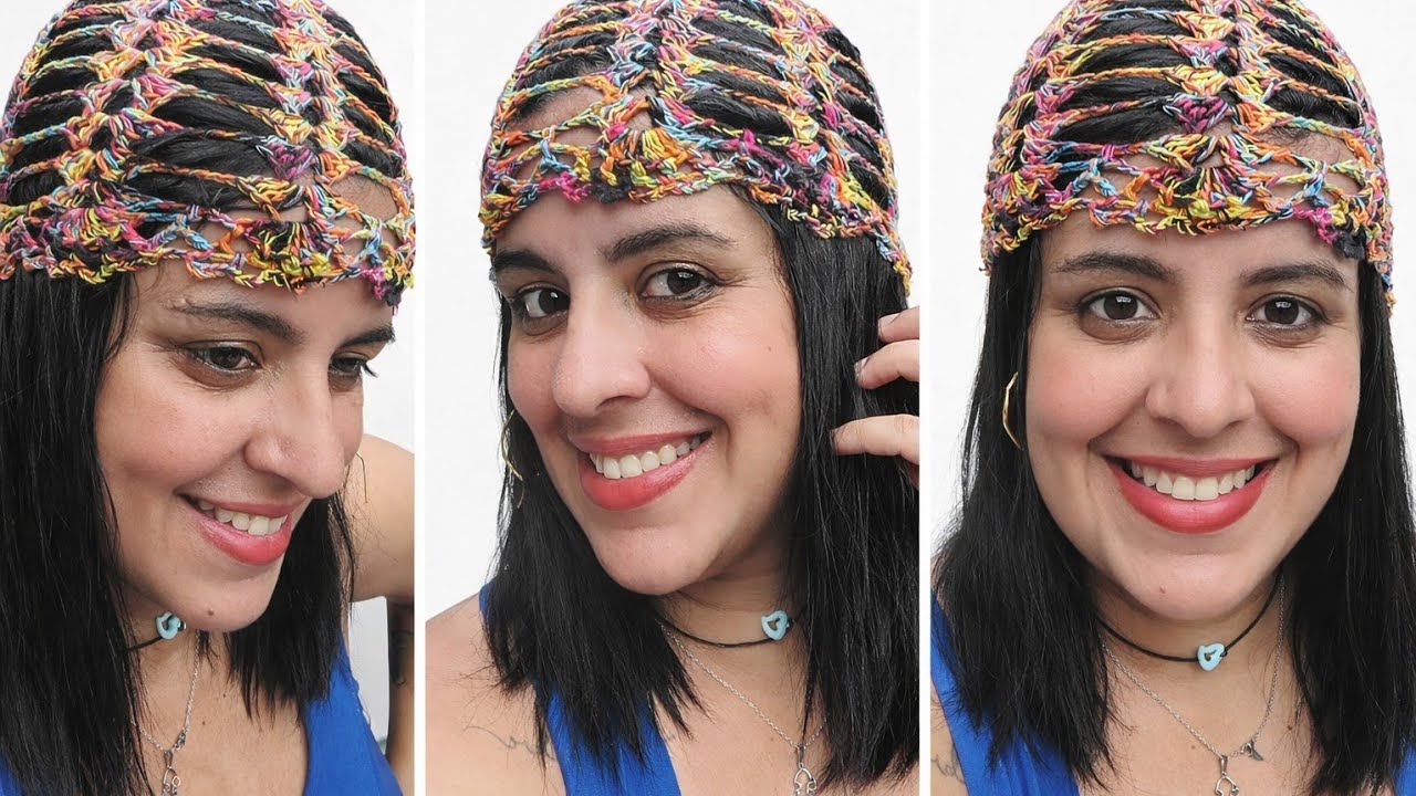 Headpiece de crochê / Passo a passo rápido, lindo, fácil e detalhado. 