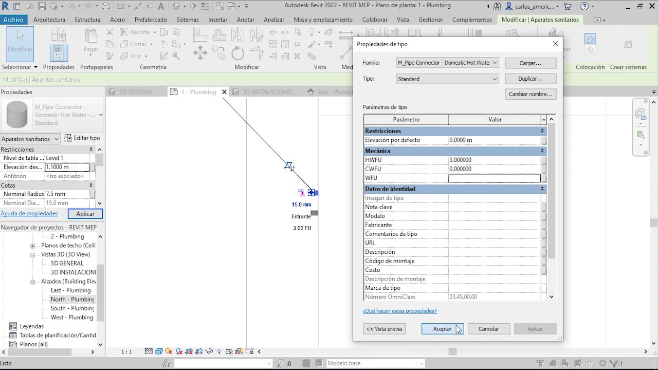 REVIT MEP 9 : Colocar conexiones MEP