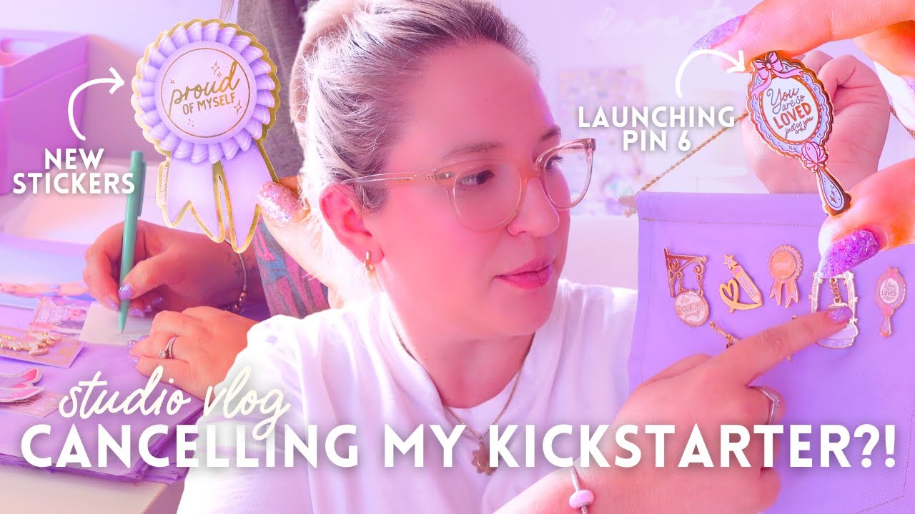 Its Pinchanted Launch day! & Cancelling my Kickstarter? 🙁 STUDIO VLOG | Emily Harvey Art