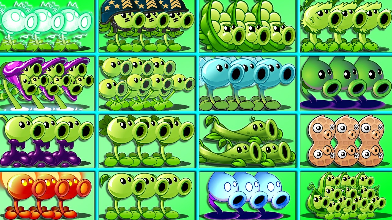 All PEA Plants vs Team Gravestones - Who Will Win? - PVZ 2 Challenge