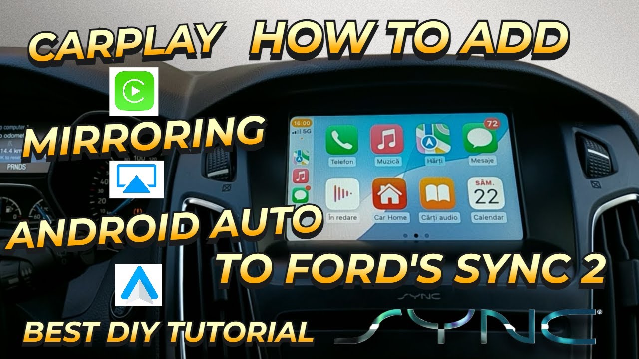 Как добавить беспроводную Carplay и Android Auto в Sync 2 Ford Focus Mondeo Fiesta C max Escape C...