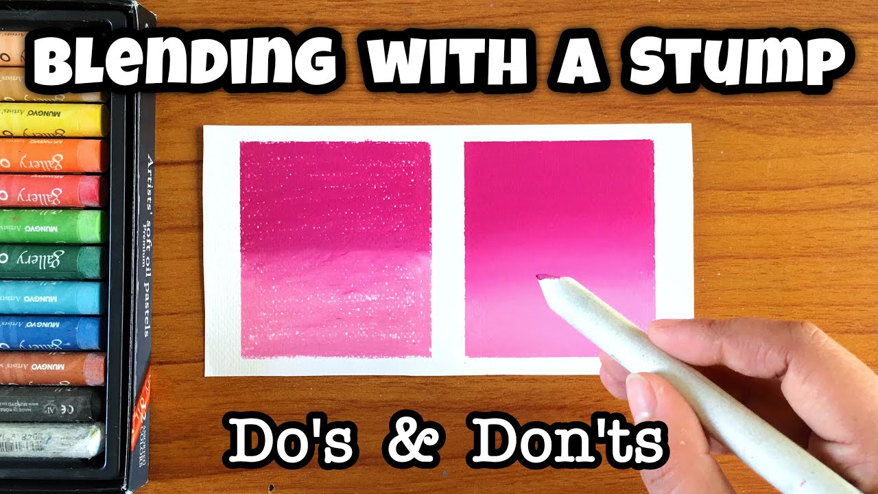 How to blend Oil pastels with a Blending stump | How to use a Blending Stump with Oil pastels