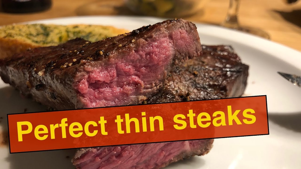 Cold Grate Technique makes perfect thin steaks in no time!