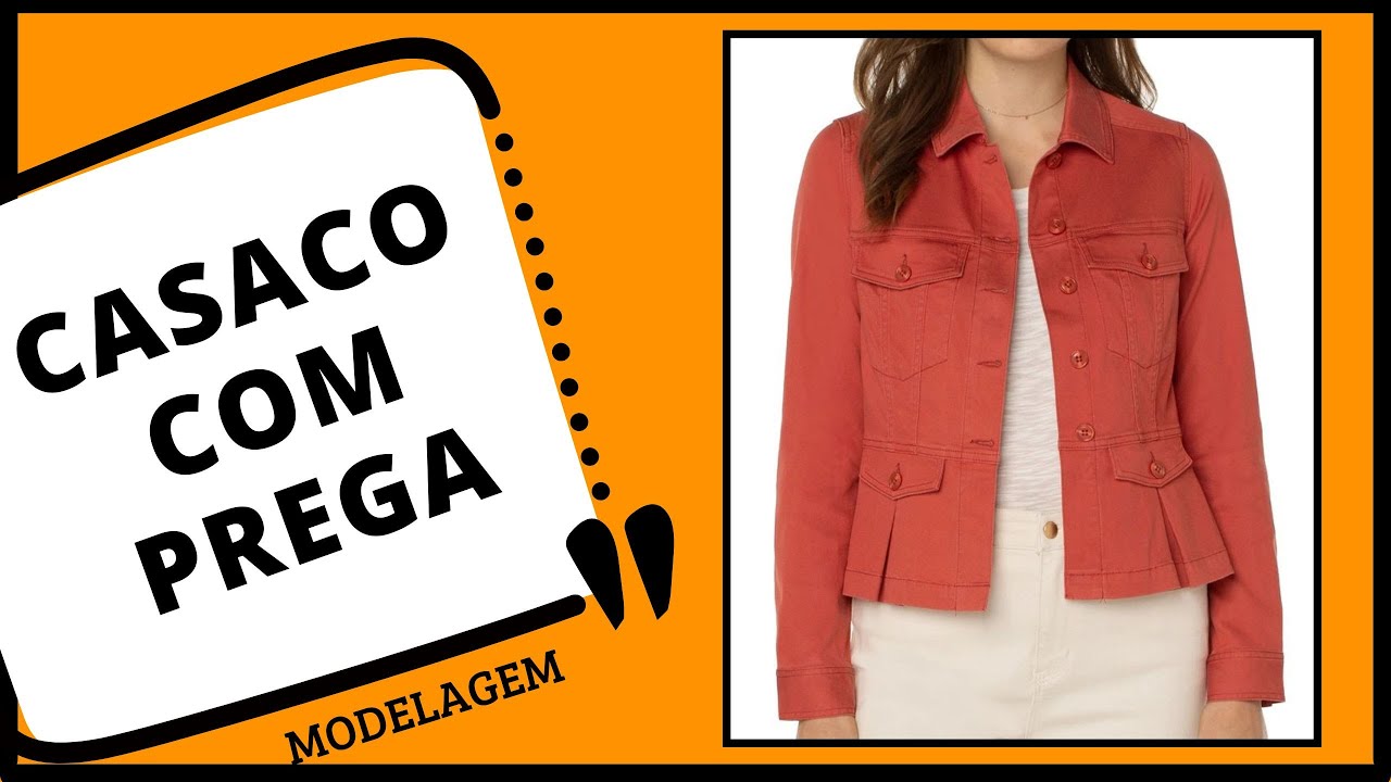 Casaco com prega - modelagem