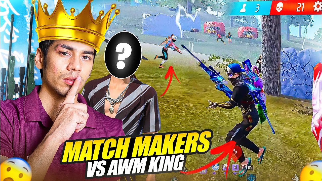 AWM King is Back🗿Match Makers vs YouTuber🔥Part-1👿!!