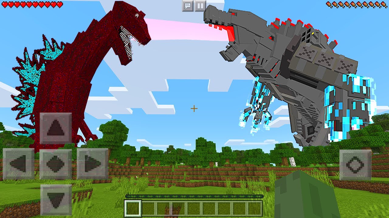 I Found MECHAGODZILLA vs GODZILLA BLOODBATH in Minecraft Pocket Edition...