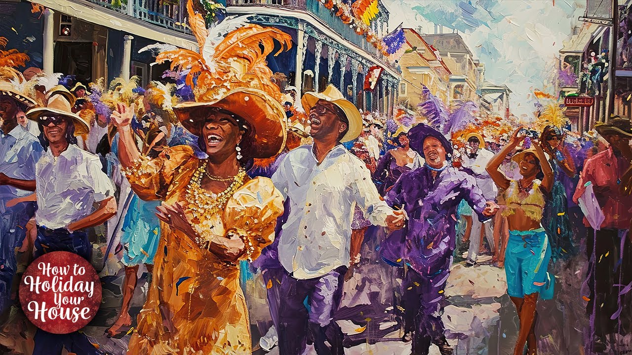 TV ART SCREENSAVER –Mardi Gras Paintings | 14 Paintings | no music | 2+ hours!