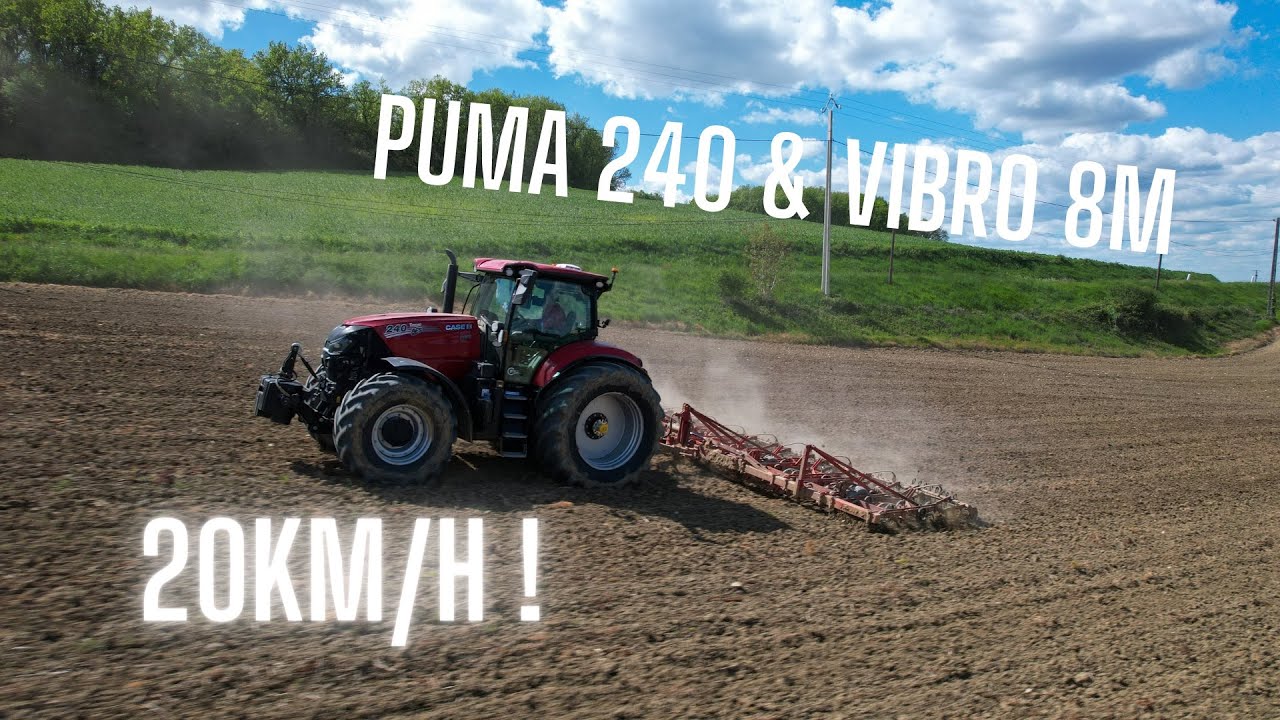 20km/h au Vibroculteur ! Case IH Puma 240 & Vibroculteur 8m