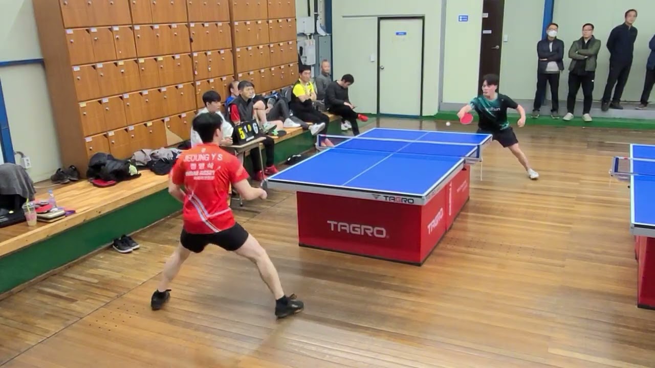 진주 탁구광장 주말리그  요즘 8부 수준  최현덕8부 vs 최현진8부
