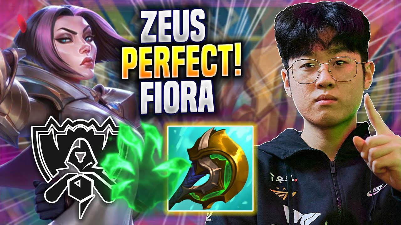 ZEUS PERFECT GAME WITH FIORA! - T1 Zeus Plays Fiora TOP vs Akali! | Bootcamp 2022
