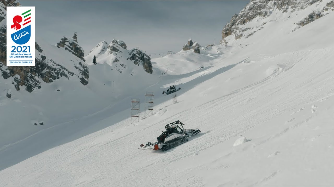 PRINOTH Snow Groomers | Cortina 2021 | Behind the race #2 | Vertigine slope