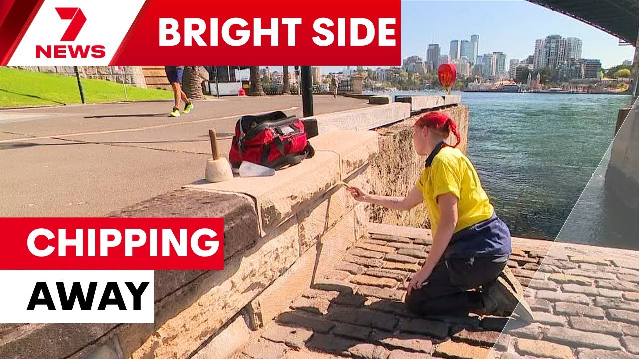 Stonemason Haley Sharp making her mark on Sydney | 7NEWS