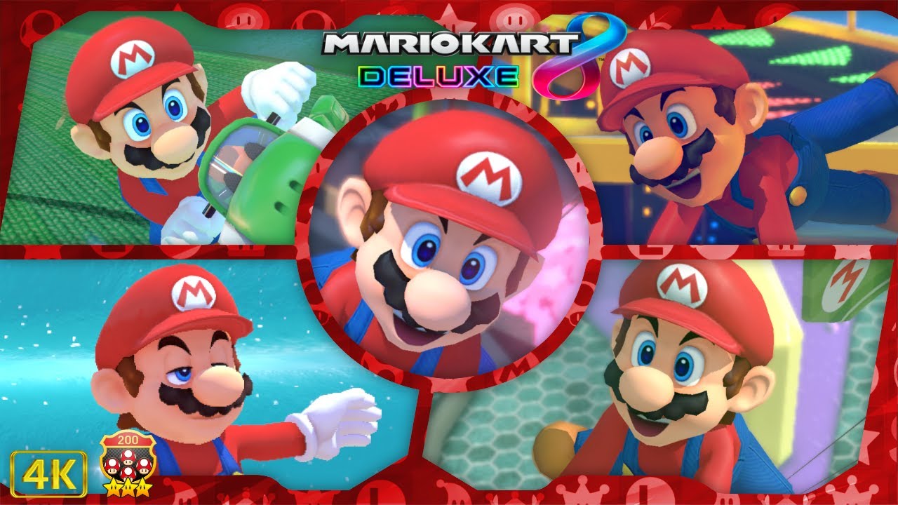 Mario Kart 8 Deluxe DLC ⁴ᴷ Full Booster Pass Course (200cc, All 12 DLC Cups) Mario gameplay