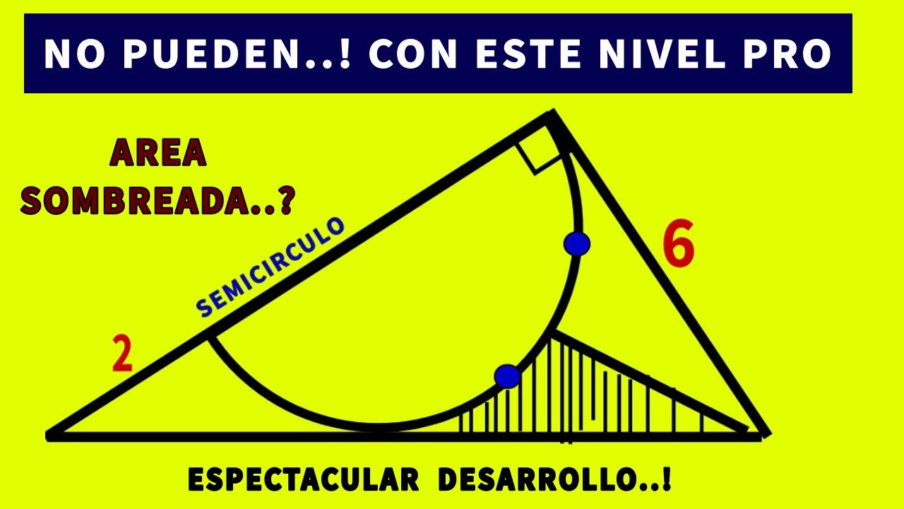 El problema de geometría que pocos pueden resolver. Nivel pro. Completo