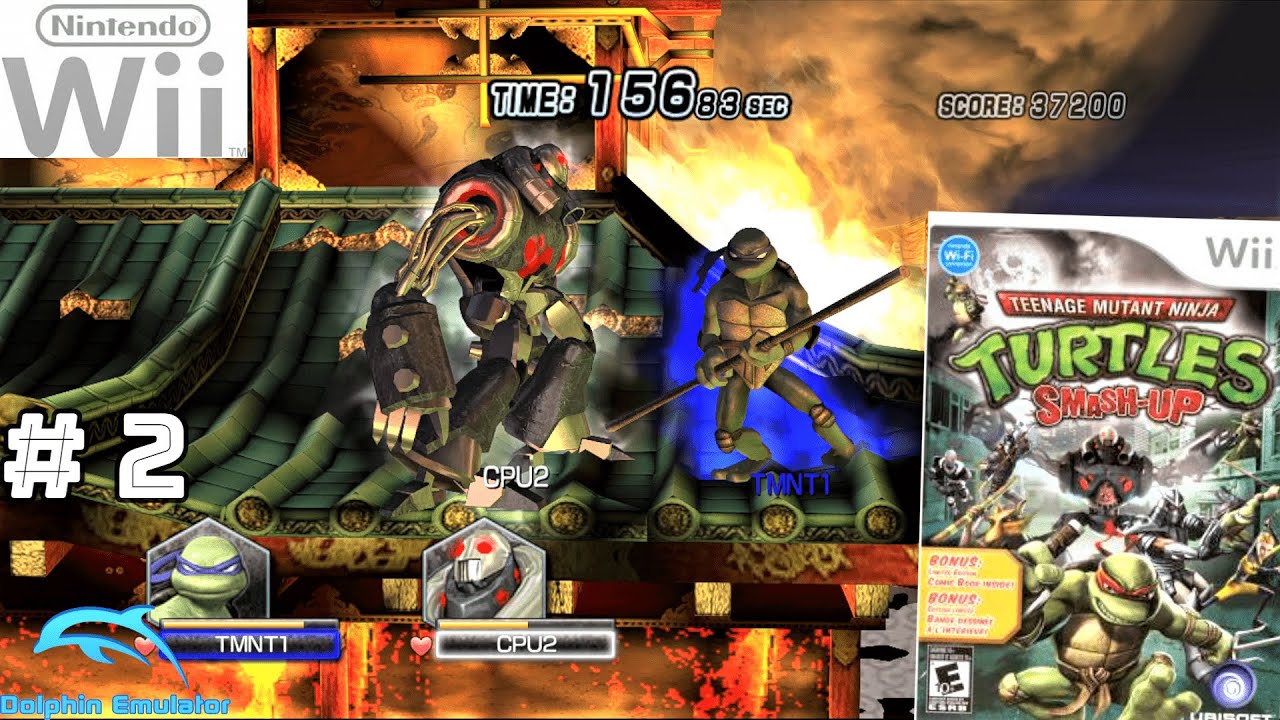Teenage Mutant Ninja Turtles : Smash Up (2009) Nintendo Wii Gameplay #2 (Donatello) in HD (Dolphin)