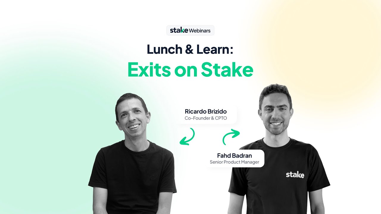 Stake Webinar | How to Exit on Stake | May 2025