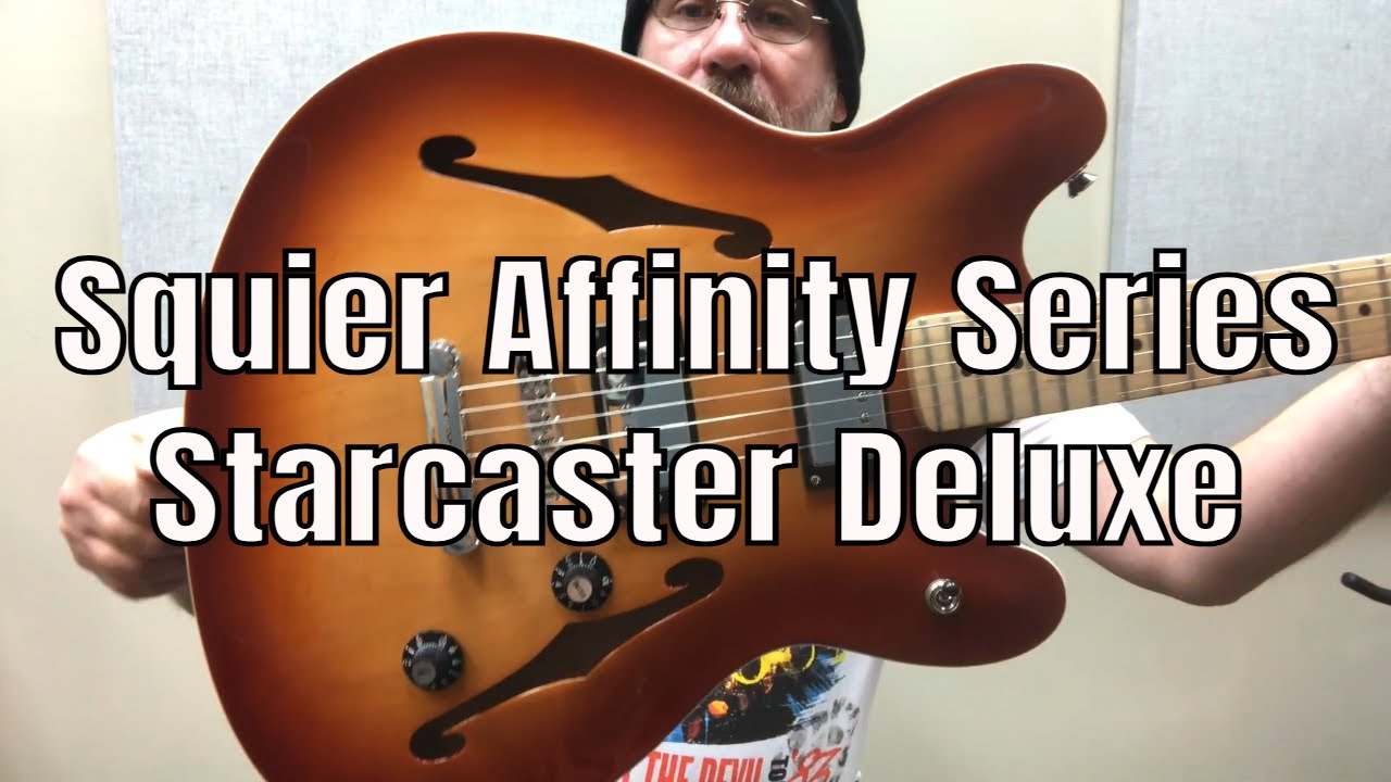 Squier Affinity Series Starcaster Deluxe — демонстрация Sienna Burst