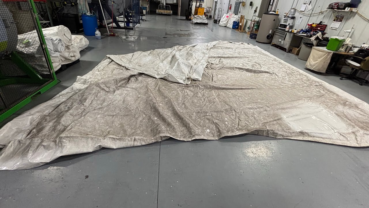 Prepping Tents for Wash - CCC Washers