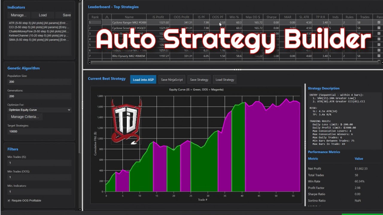 Auto Strategy Builder Complete Guide | Generate NinjaTrader Strategies with AI