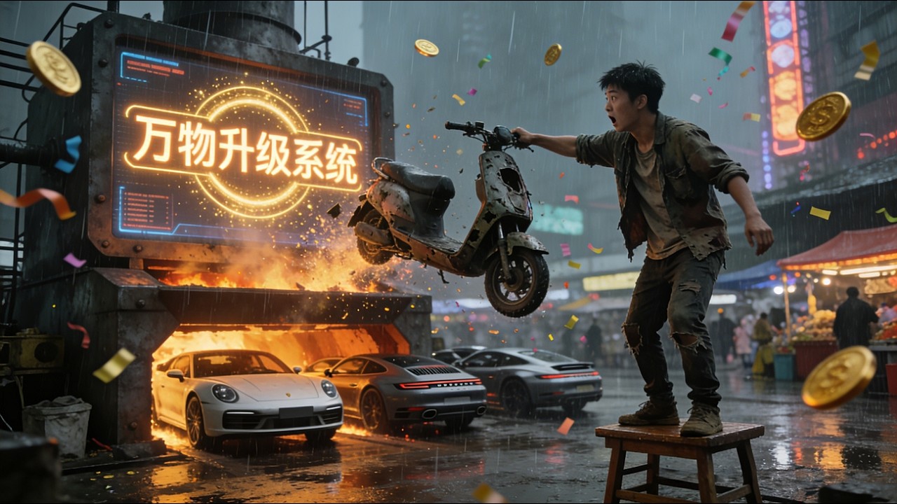 【完結】🔥破電車秒變法拉利，窮小子用萬物升級系統致富！ ！ ！