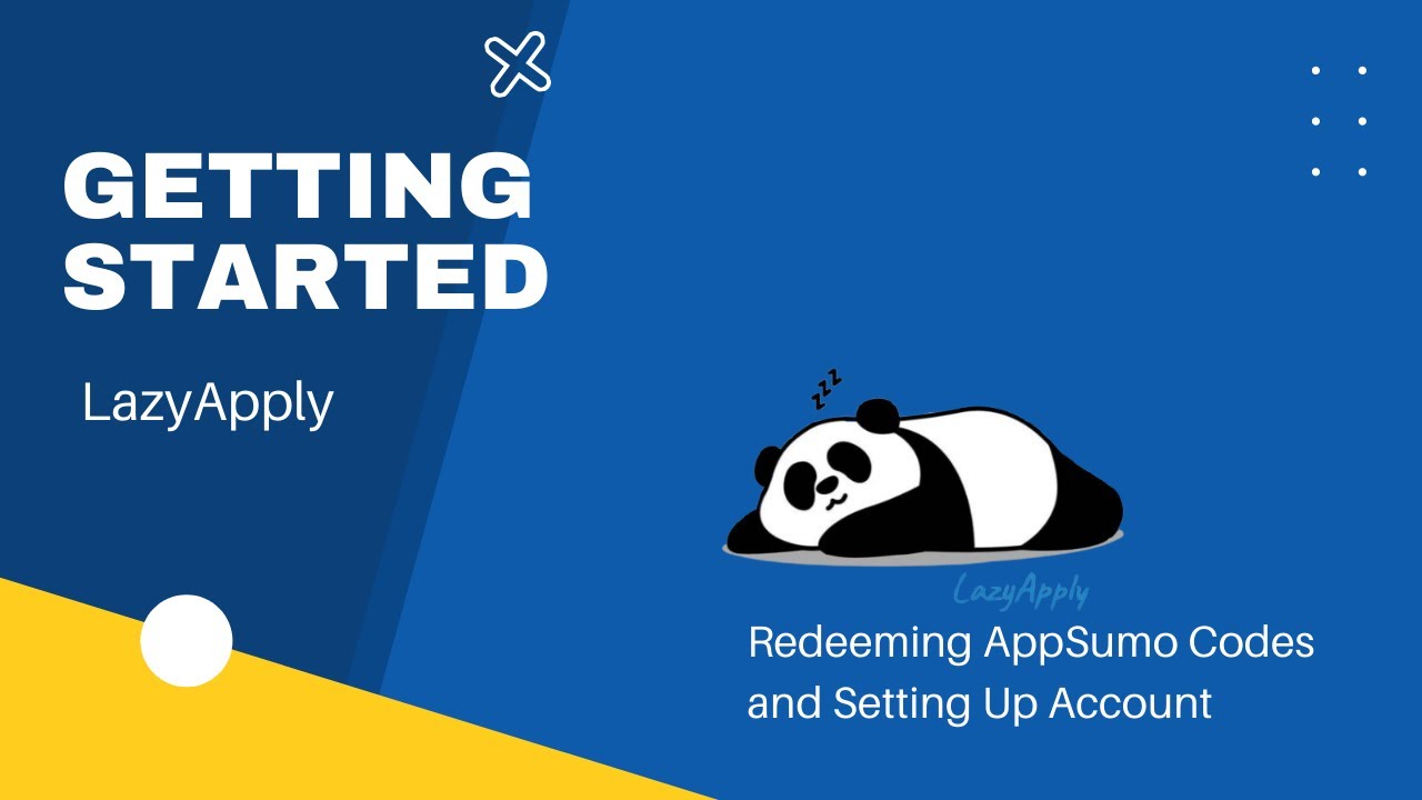 LazyApply Onboarding and Redeeming AppSumo Codes