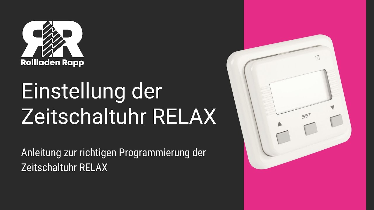 Zeitschaltuhr RELAX - Montage- und Bedienungsanleitung | EU-Versand ✓