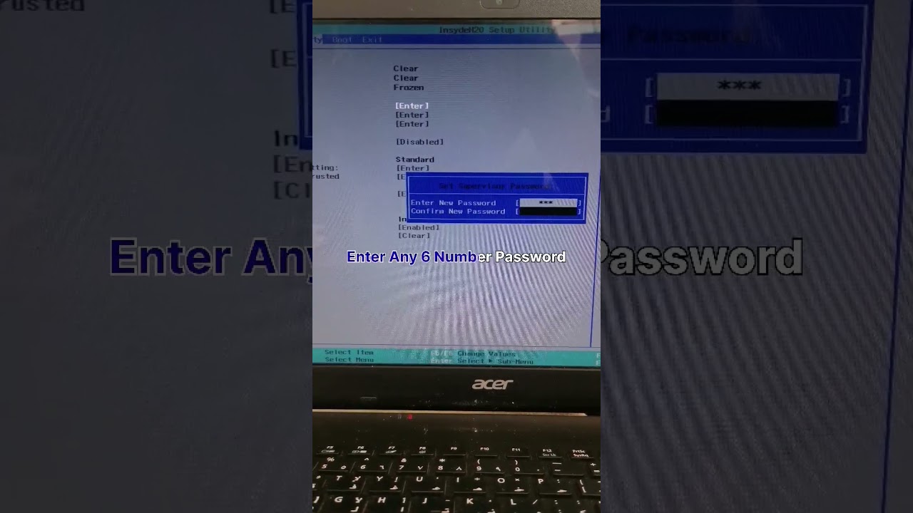 SecureBoot Disable in Acer Laptop #youtubeshorts #youtubeshorts #fyi #shorts #shortsvideo #trending