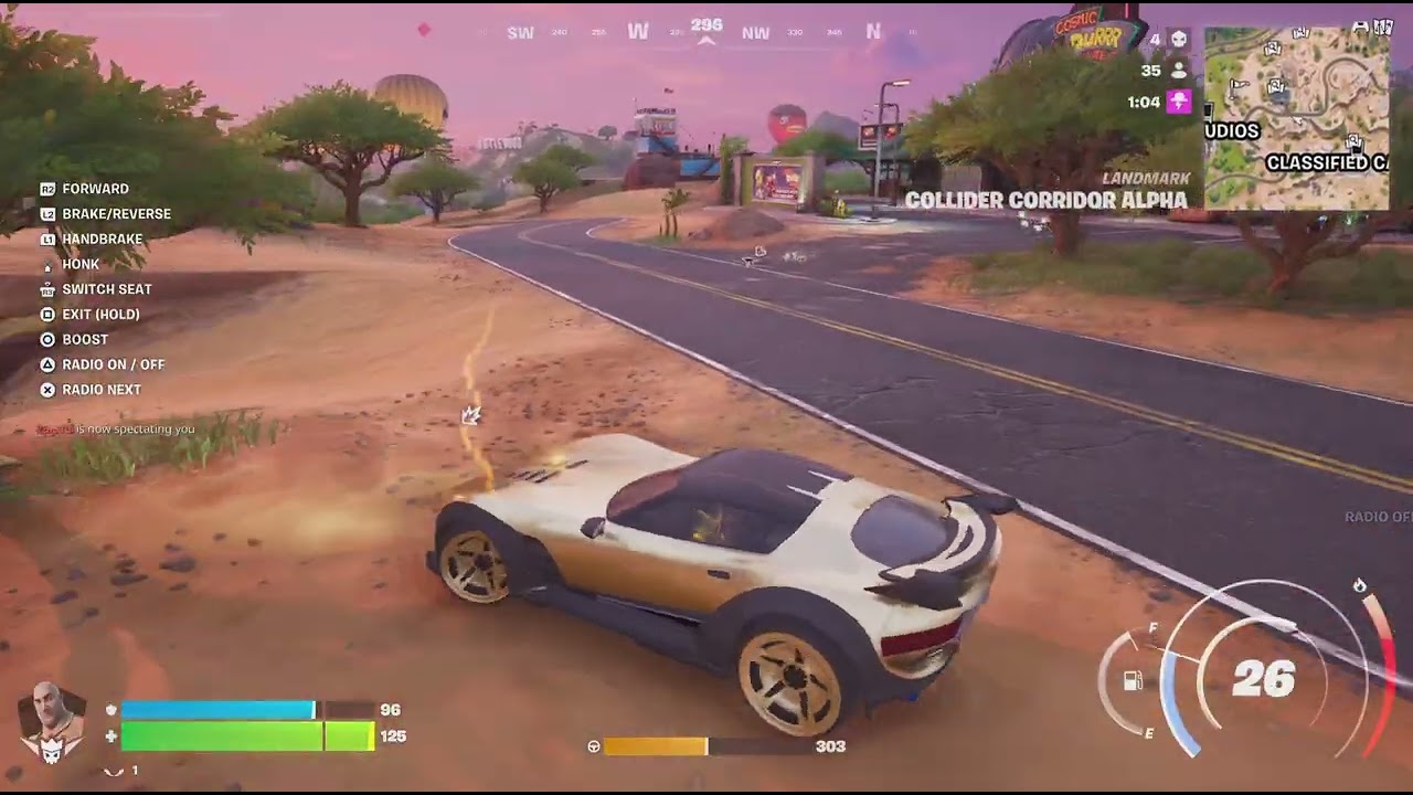 Playing Fortnite Battle royale