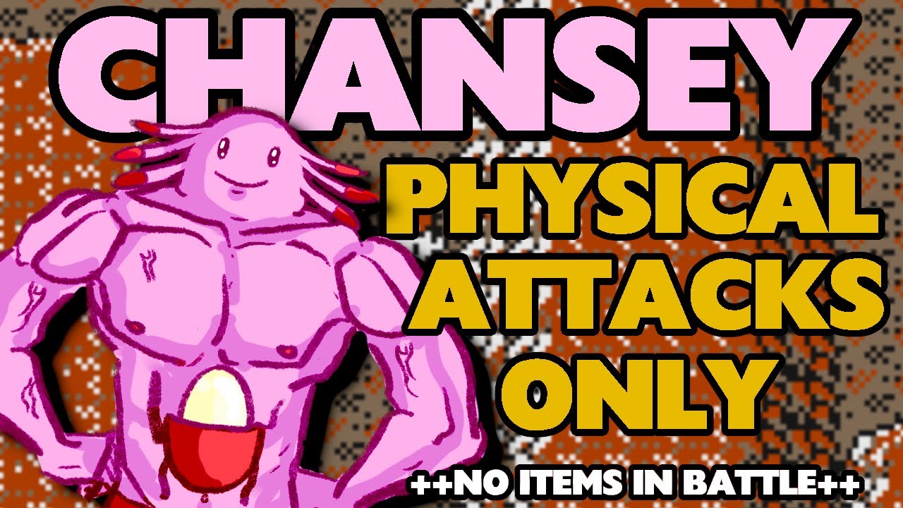 Can I Beat Pokemon YELLOW w/ Only PHYSICAL MOVES on a Chansey? + No Items In Battle!