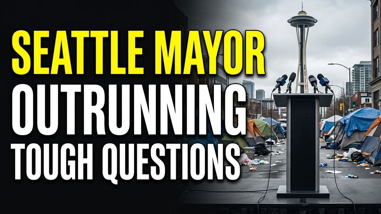 Socialist Seattle Mayor SPRINTS away from Reporters Questions after UNVEILING DOOMED Homeless Plan