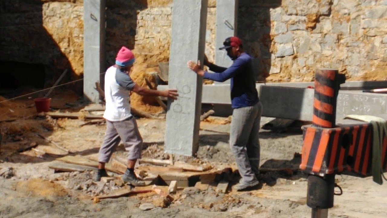 Montagem de pilares