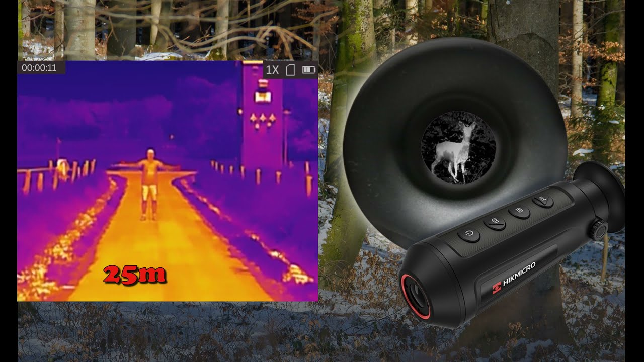 HIKMICRO LYNX Pro LE10 Jagd Wärmebildkamera Test Aufnahmen von 25-100m optimal für die Waldjagd