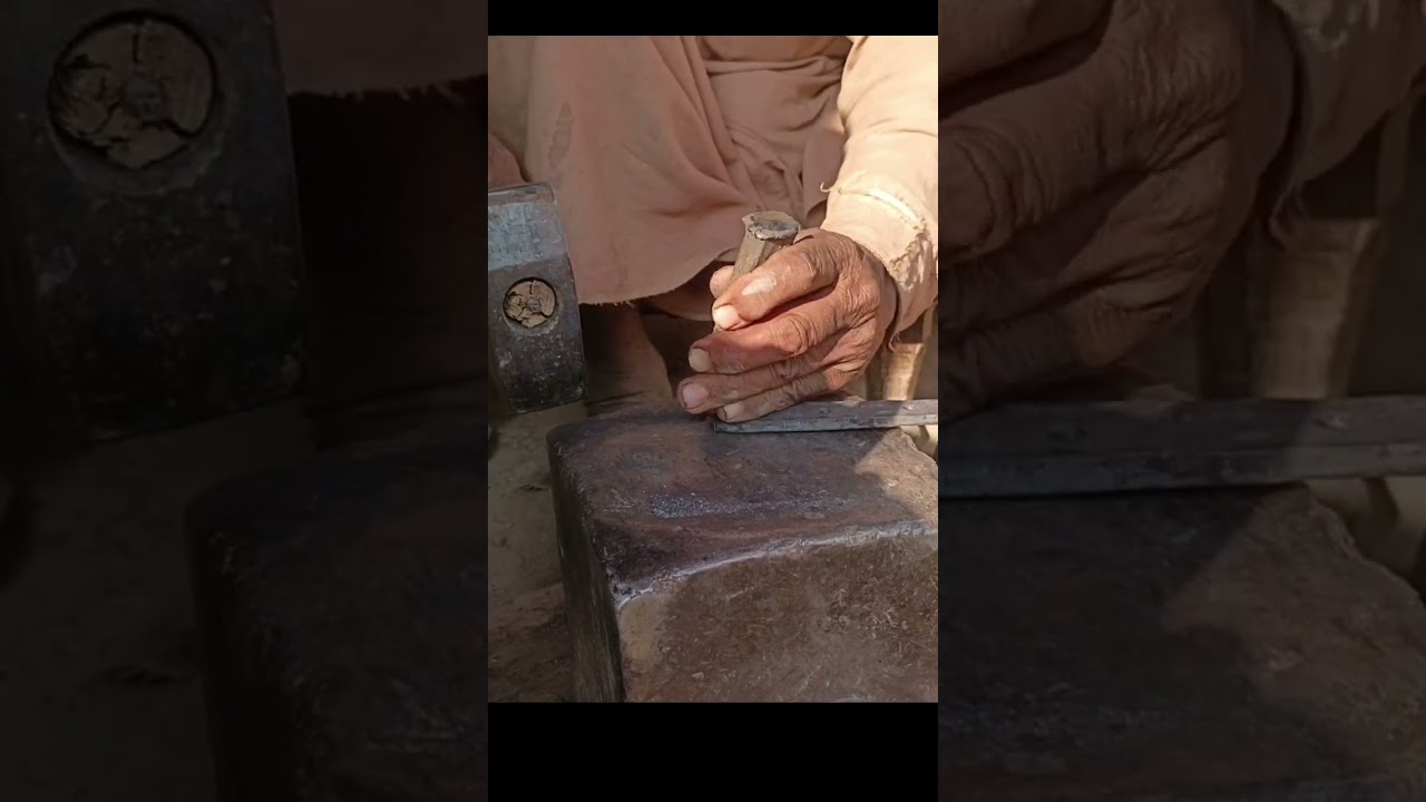 Desi Artisan at Work | BlackSmith #KnifeMaking #GoldInlay #DesiCraft #TraditionalSkills #Blacksmith