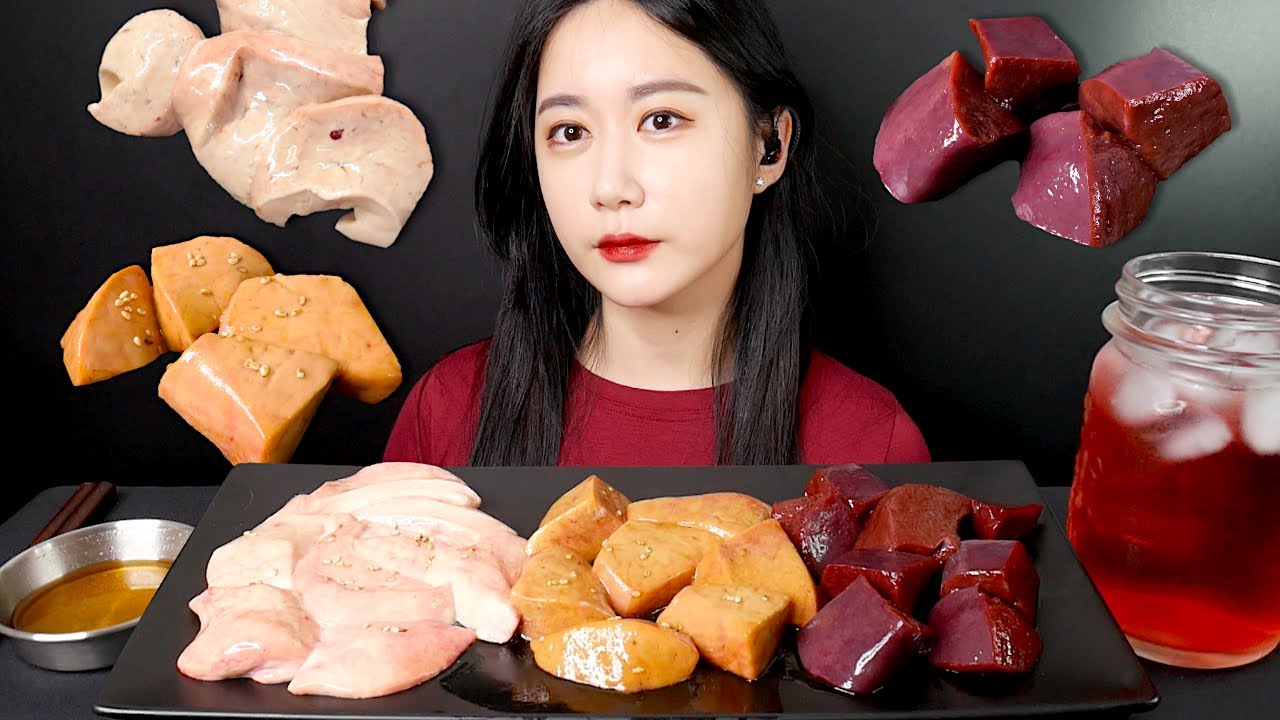 MUKBANG Сырая печень! Печень ската COOKING & EATING MUKBANG | ASMR |