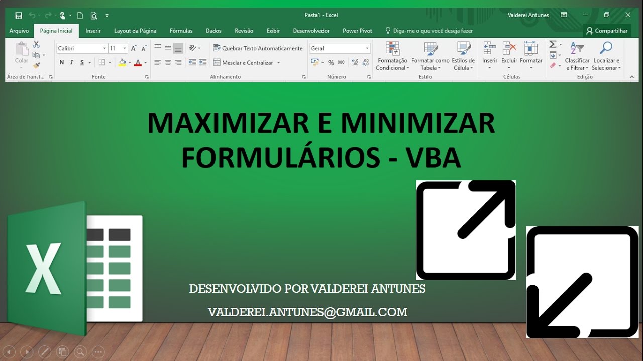 Maximizar Minimizar Redimensionar Userform Excel e VBA - Vídeo 13