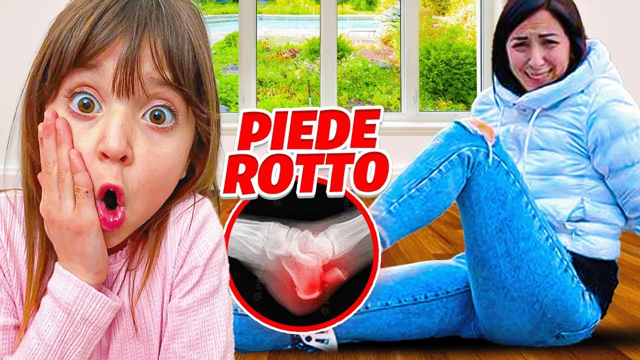 MAMMAGIULIA CADE E SI FA MALE SI ROMPE IL PIEDE MENTRE GIOCA CON FIGLIACHIARA SUI PATTINI! #mgfc