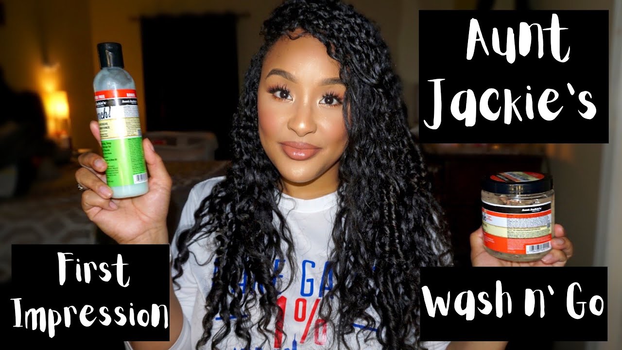 Aunt Jackie's Quench Leave-In-Conditioner & Flaxseed Elongating Curling Gel Review | Wash N' Go