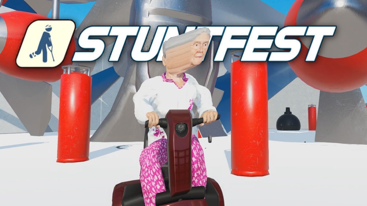 Stuntfest - Grandma Gone Wild! - Ragdoll Physics Meets Wreckfest! Stunt Fest Gameplay