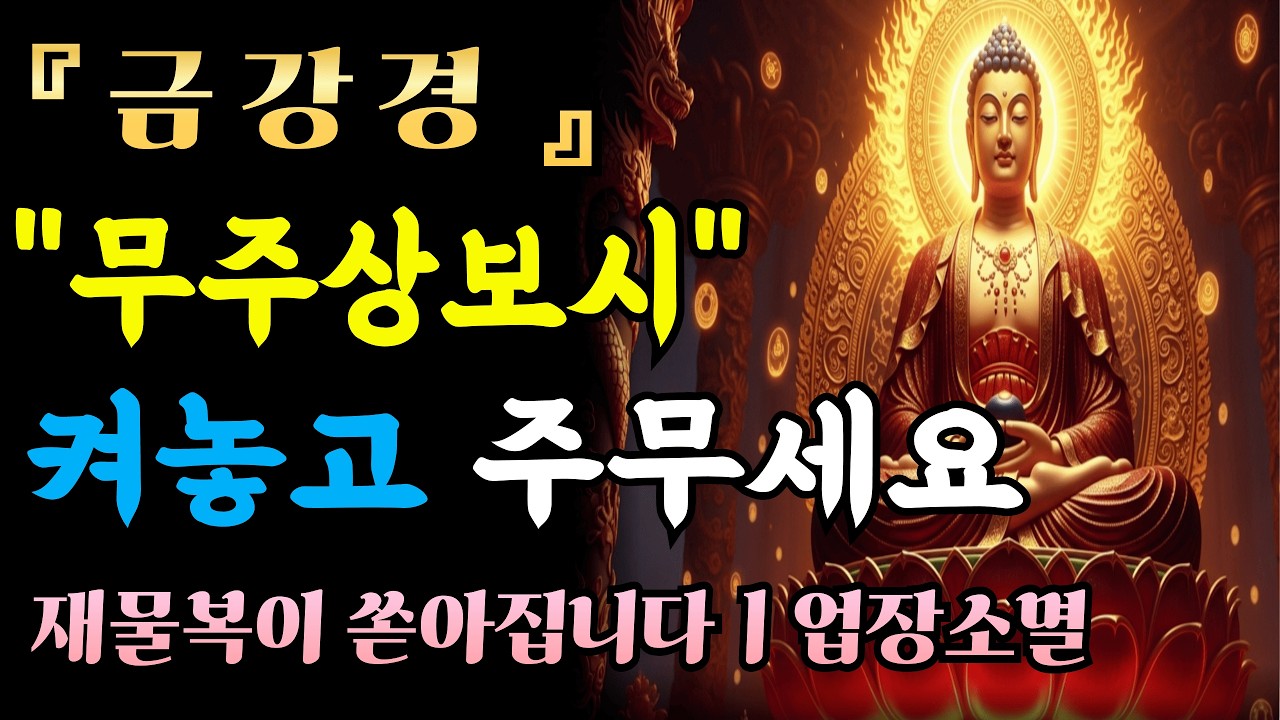 [자면서듣는불경] 금강경 | 마음을 비우면 재물복이 쏟아져 들어옵니다ㅣ불교 명상 | 마음공부 | 부처님 말씀