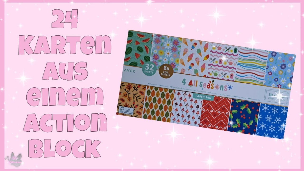 💕 24 Karten aus einem Action Block 💕 4 All Seasons