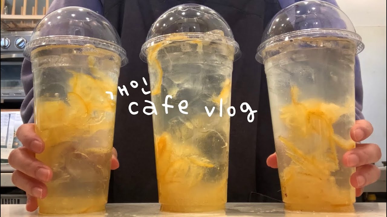 eng sub. 개인카페 브이로그. 봄이 다가오고 있다는게 느껴지는 중 😅. 오피스상권 카페. 브런치카페.