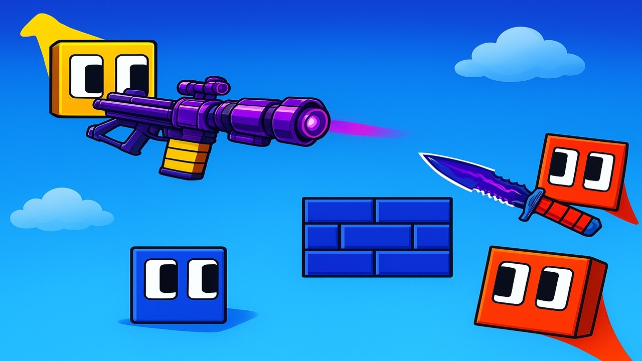 Knife vs Laser Pistol – Squares: The Final Clash!